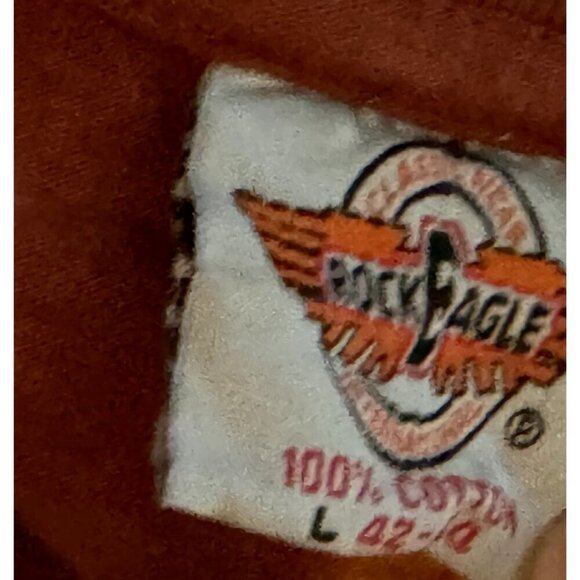 Vintage ROCK EAGLE Tie Dye Native American 90s 00s Y2K T Shirt Tee Size Large - Picture 7 of 8